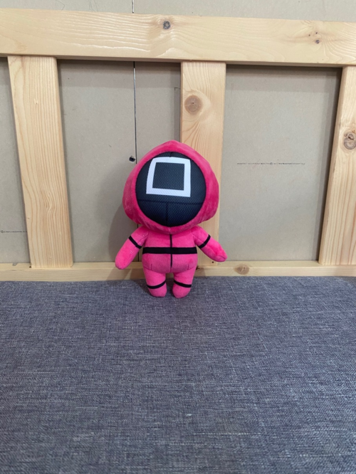 Square-symbol pink character plush toy