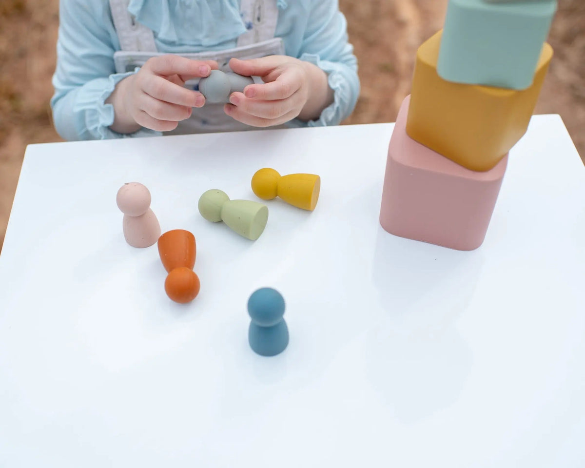 Mini Silicone Peg Dolls – Set of 6 by LYTL®, image 5 of 7