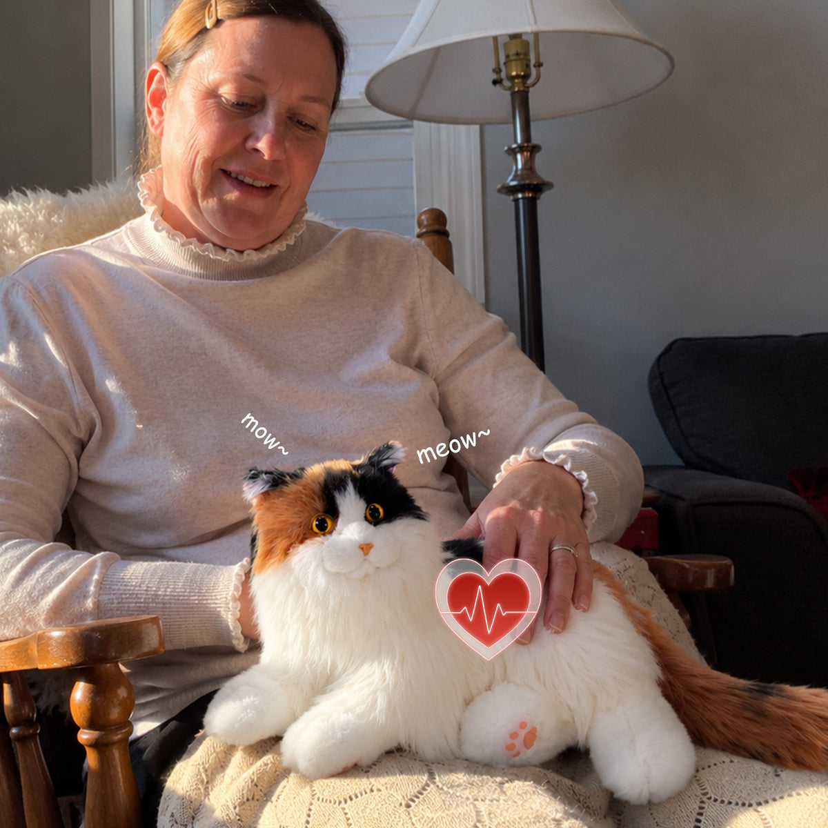 Breathing Calico Percy 2.0- Heartbeat Pur,Voice Robotic Cat by Chongker, image 1 of 19