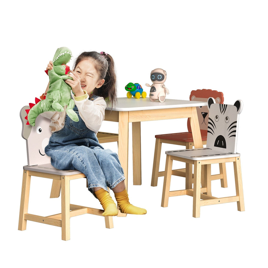 Animal Friends Kids Table & Chairs: 5 Pieces