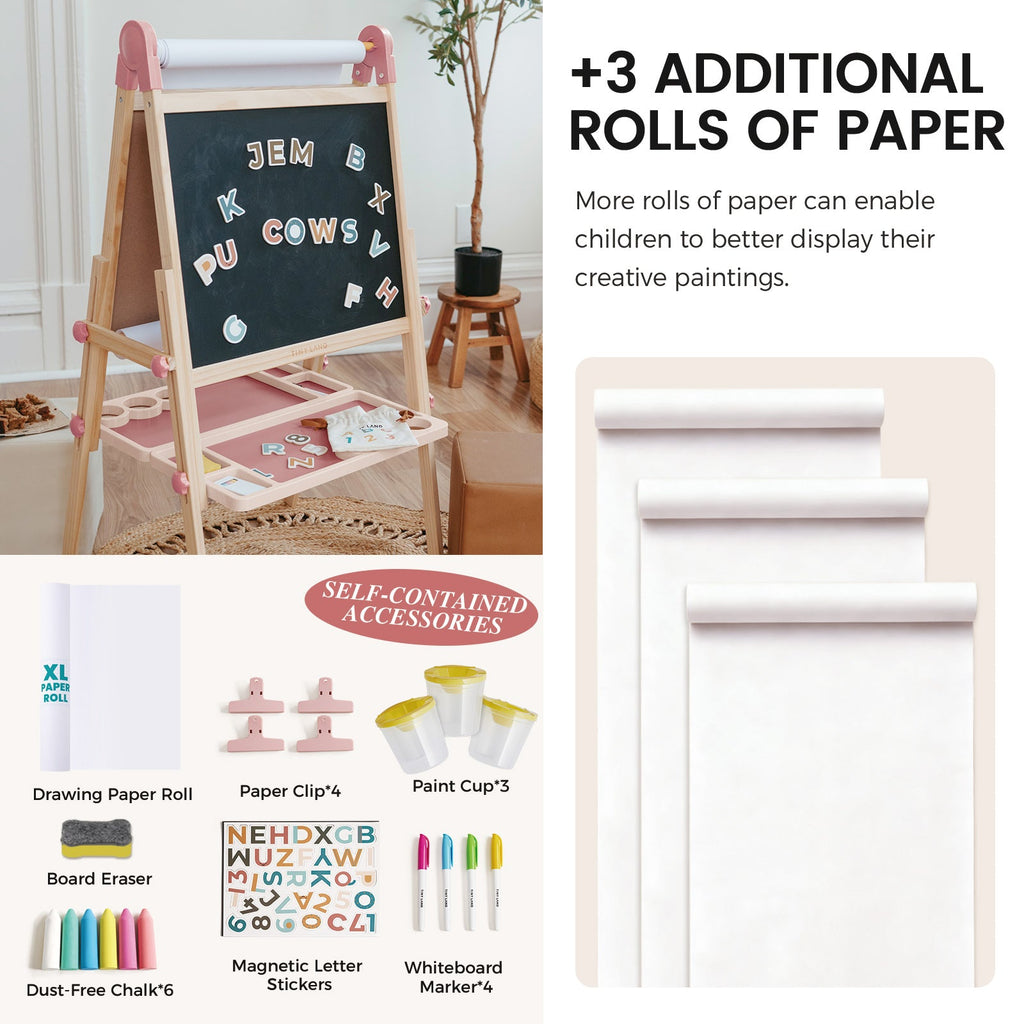Tiny Land Pink Magnitales Easel & Paper Roll Set — product image 2 of 20