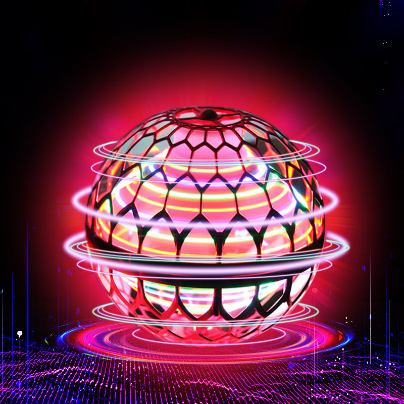Full view of the hand controlled flying hover ball