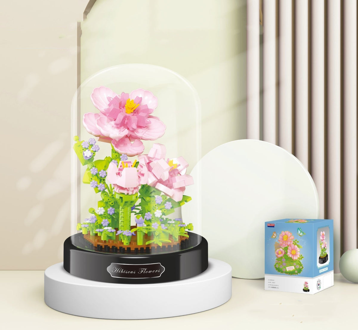 The flower bouquet building block set and its details up close