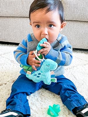 Baby Teether with Crinkle Sound & Ribbons, Great Gift For Newborn