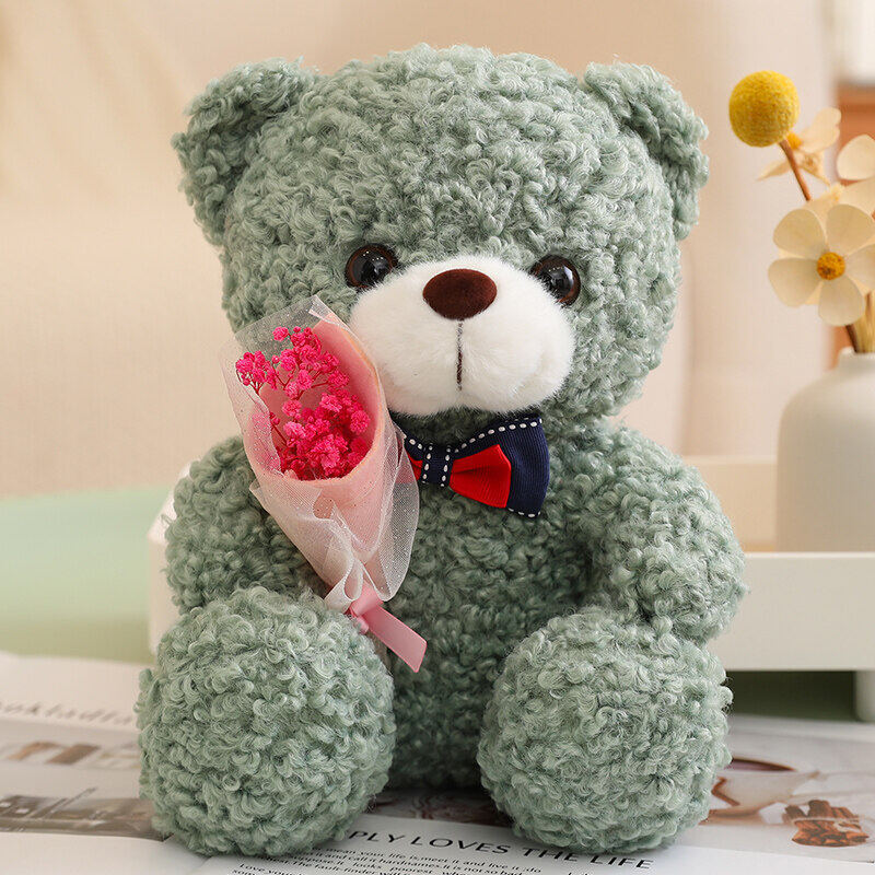 Rose Bear Plush — 25 cm