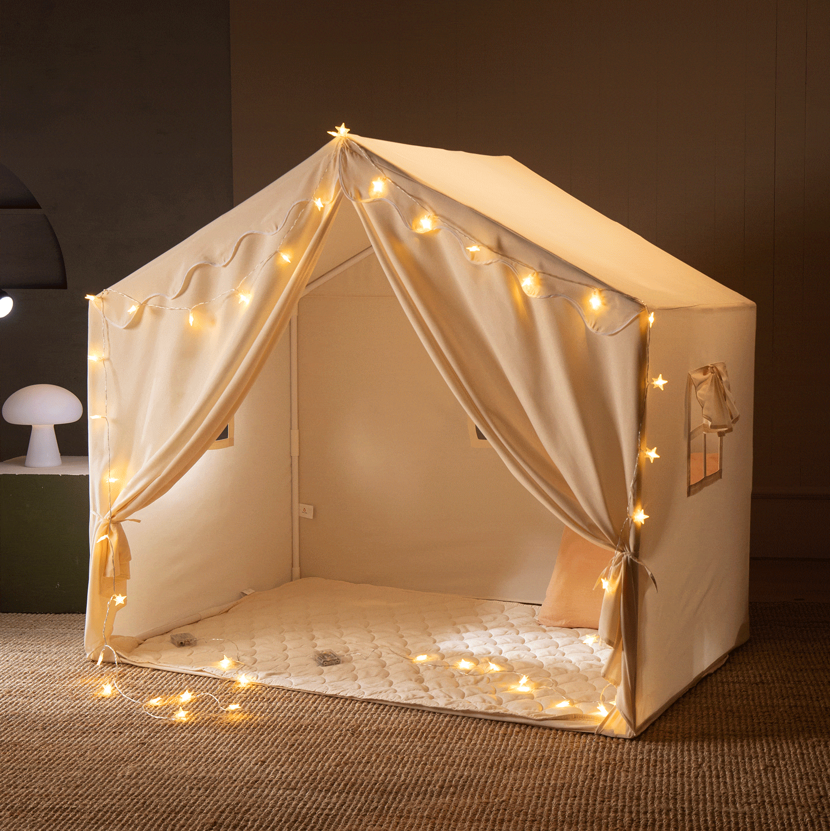 Tiny Land Kids Tent – Large Cozy Tent with Star Lights — product image 11 of 18