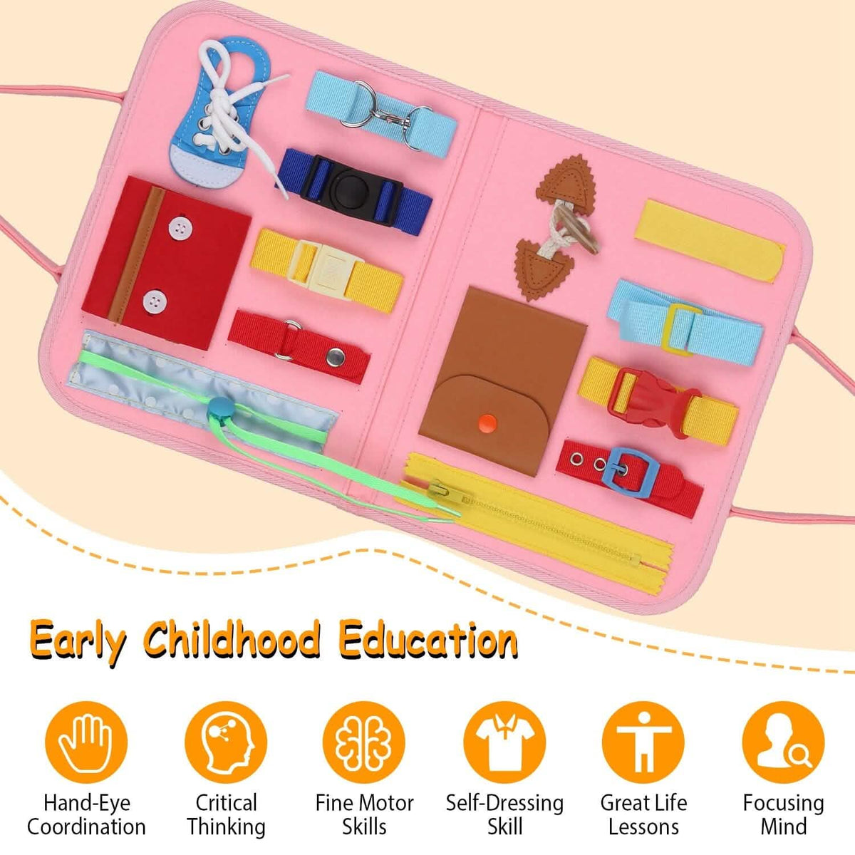 Busy Board Sensory Activity Board for Toddlers