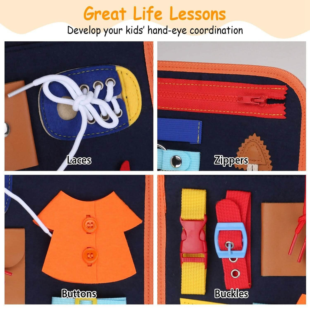 Busy Board Sensory Activity Board for Toddlers