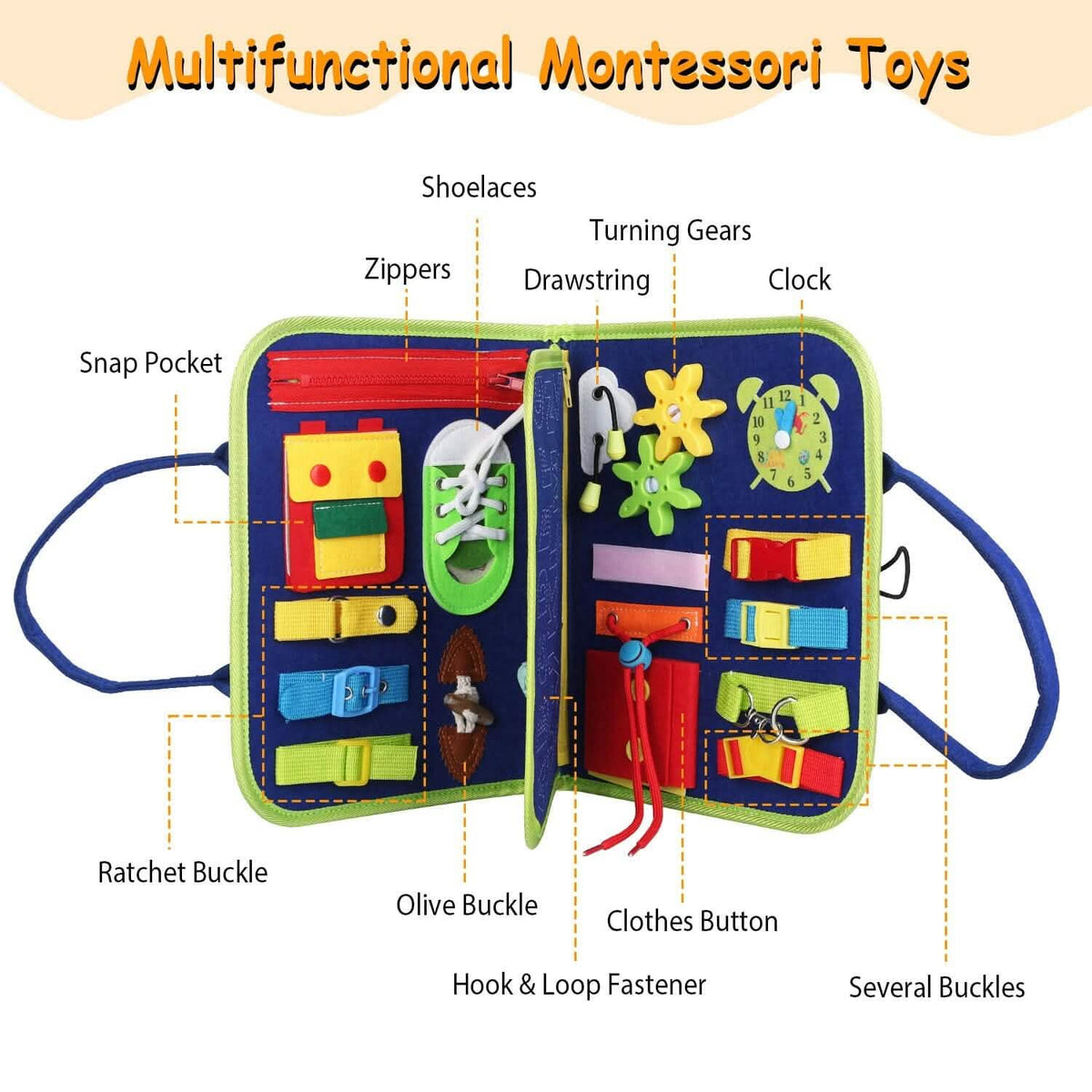 Busy Board Sensory Activity Board for Toddlers