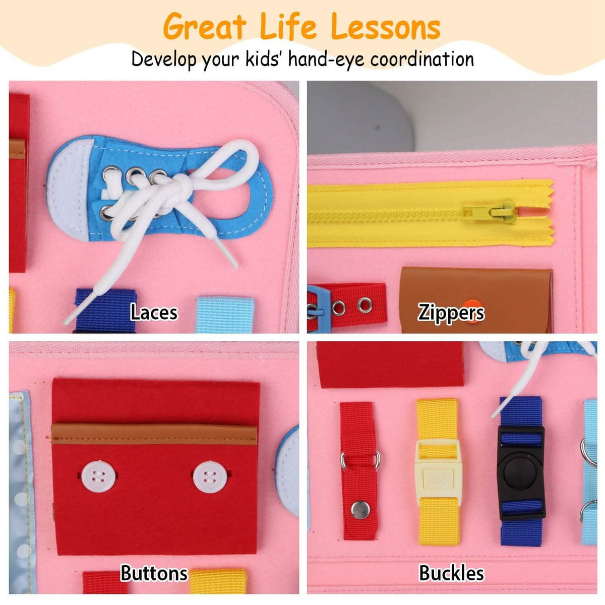 Busy Board Sensory Activity Board for Toddlers