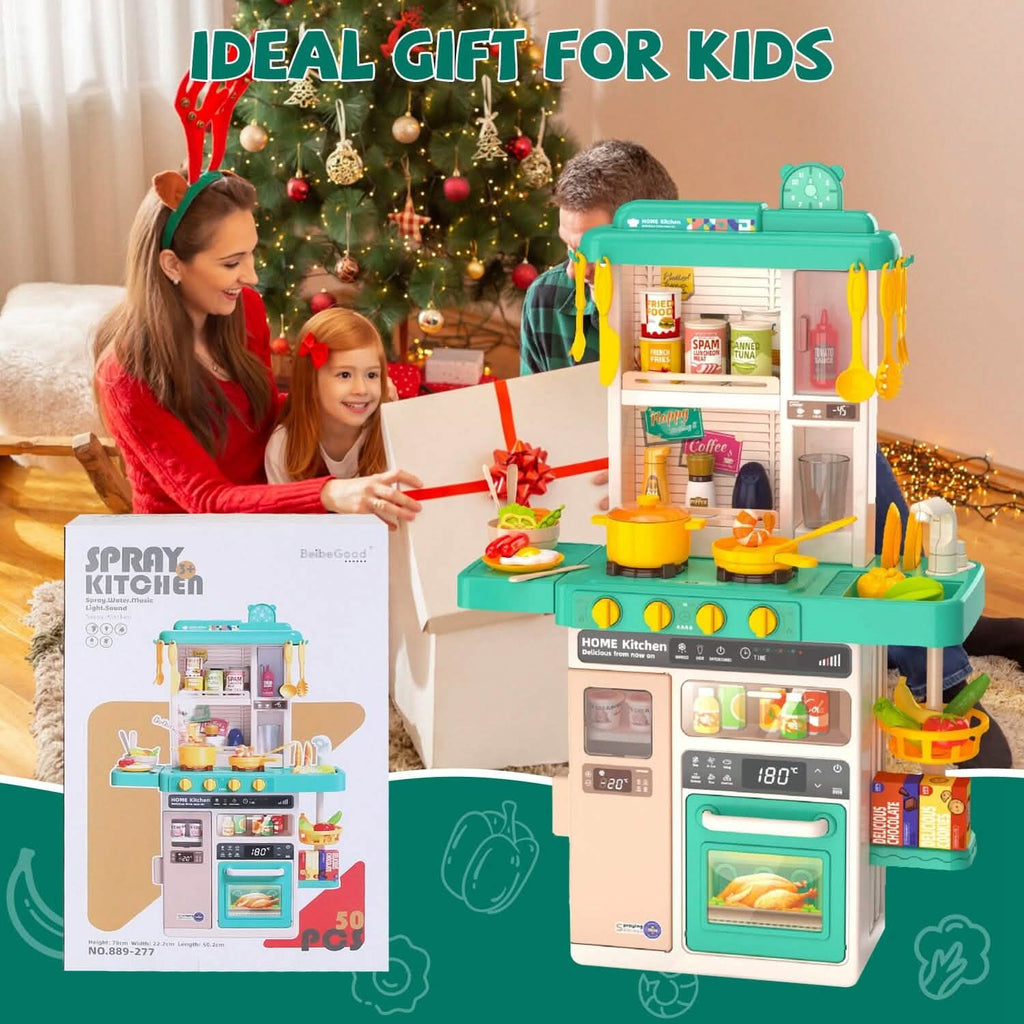Pretend Play Kitchen Set with Cooking Accessories