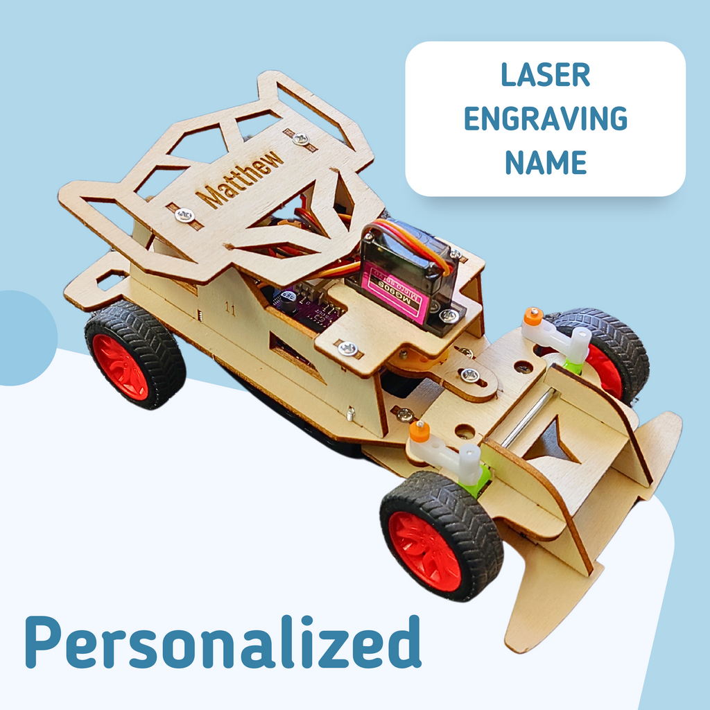 Steering Remote-Controlled Car DIY STEM Kit by Kitsville, image 3 of 11