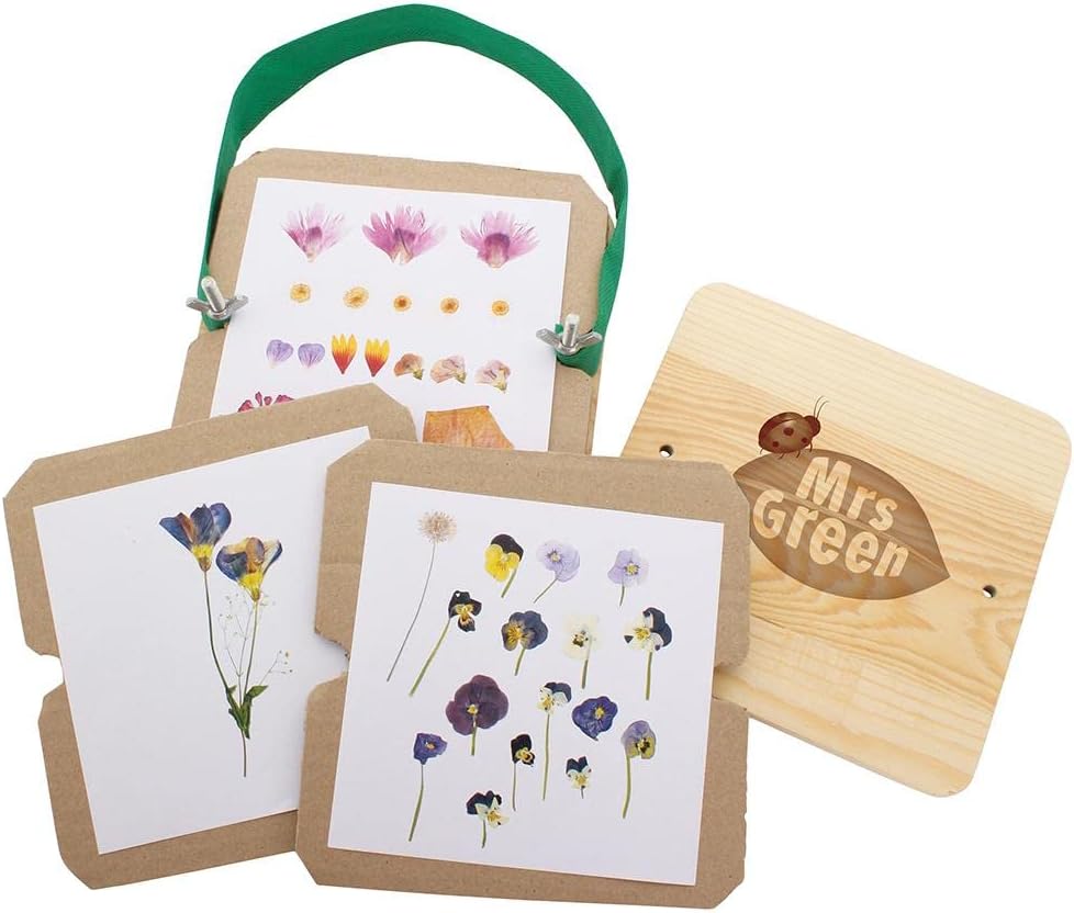 Pressed Flower Art Kit with 4-Inch Flower Press & Craft Supplies