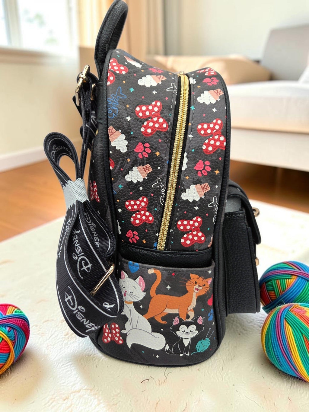 Cat Themed Mini Backpack Accessory — product photo 3 of 4