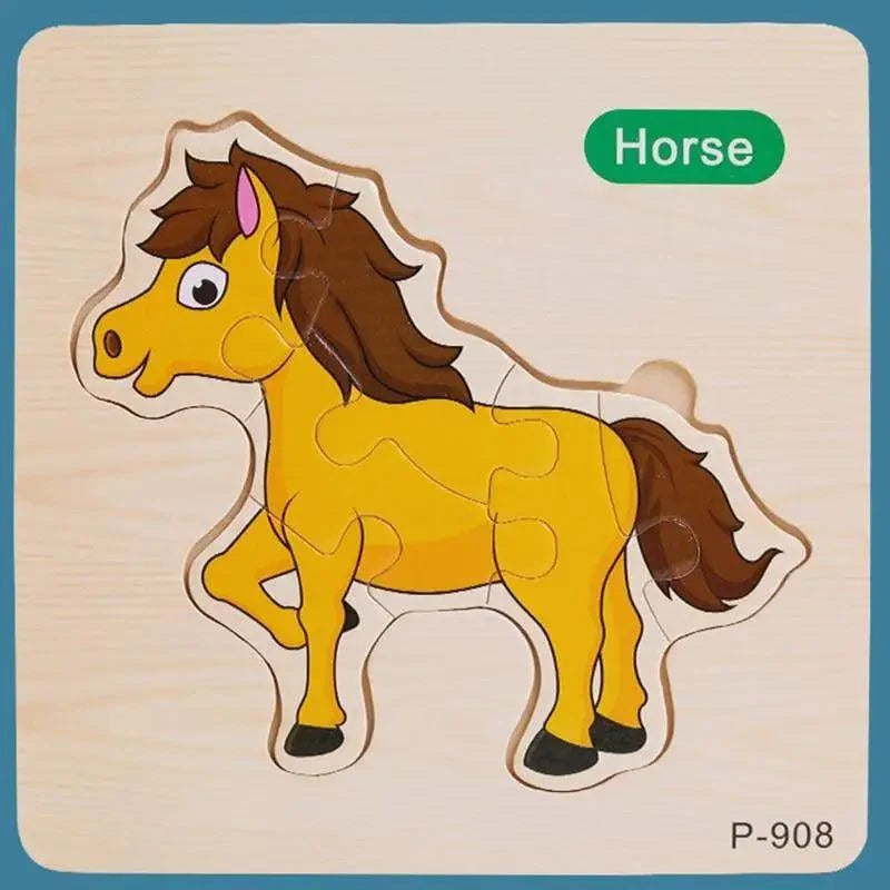 Animals & Vehicles Wooden Puzzle