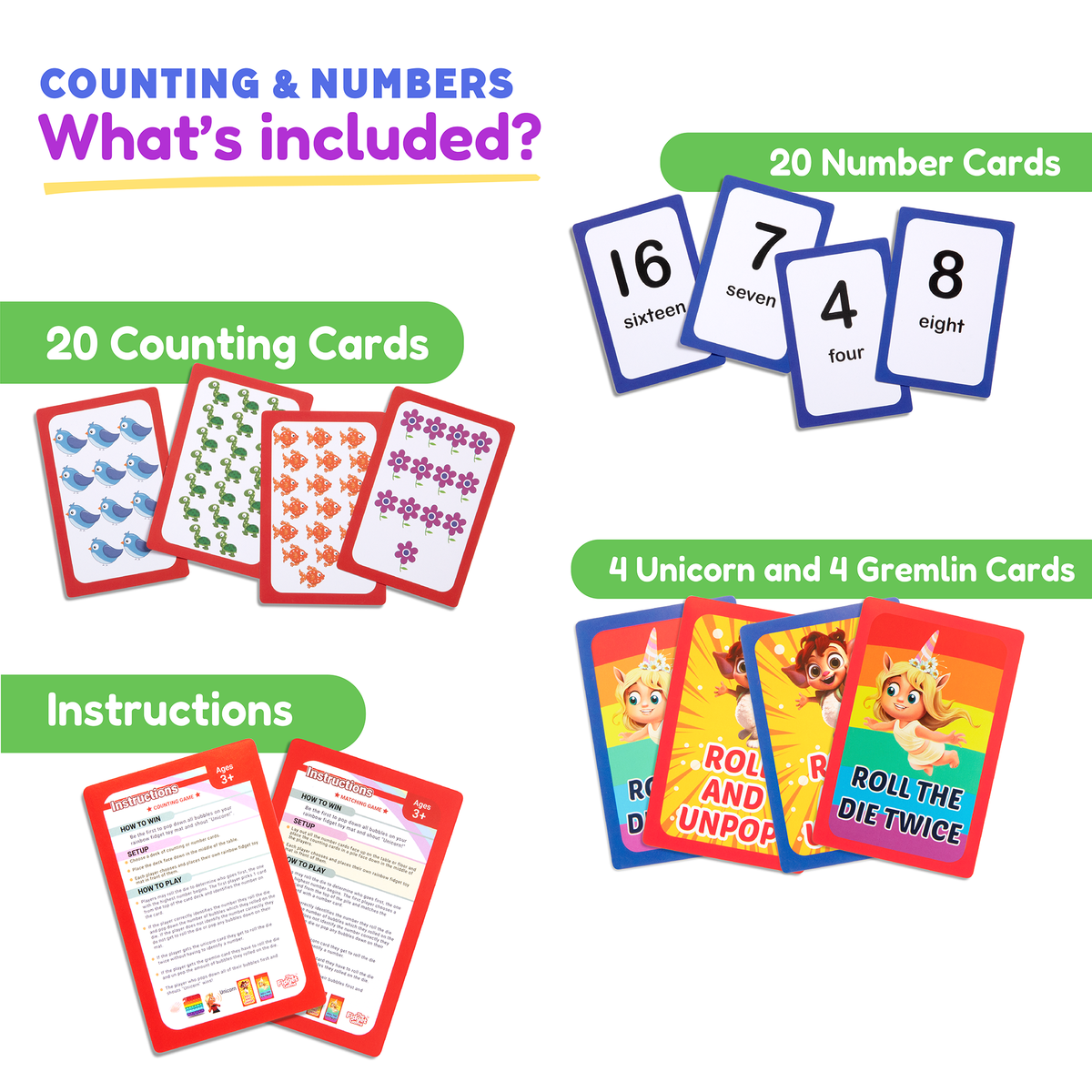 Counting & Numbers Learning Cards