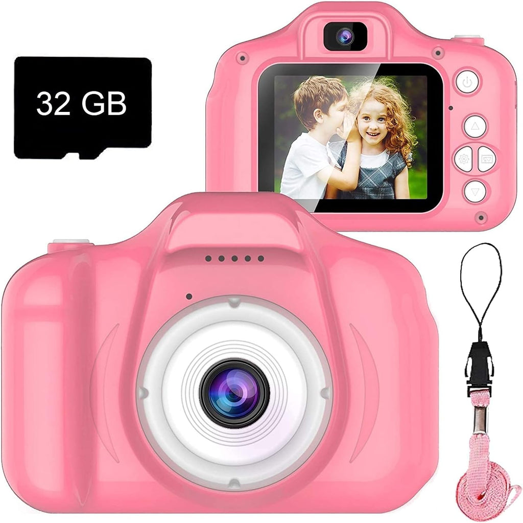 Kids Digital Selfie Camera with Dual Cameras & 32GB Card