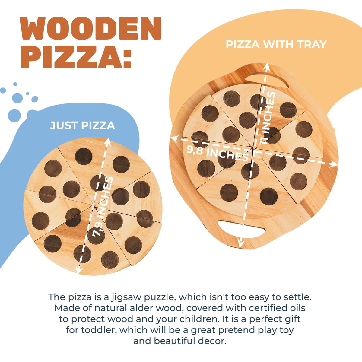 Wooden pizza toy