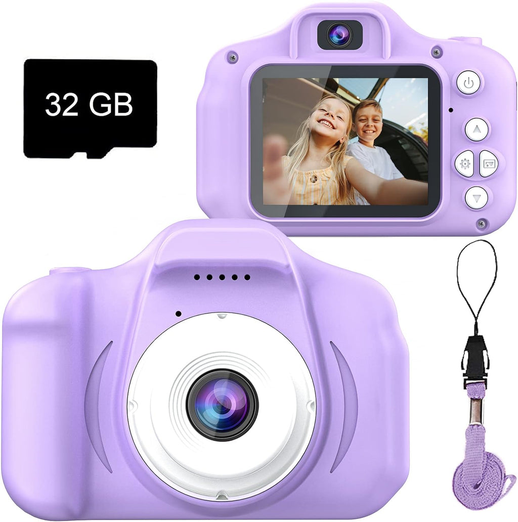 Kids Digital Selfie Camera with Dual Cameras & 32GB Card