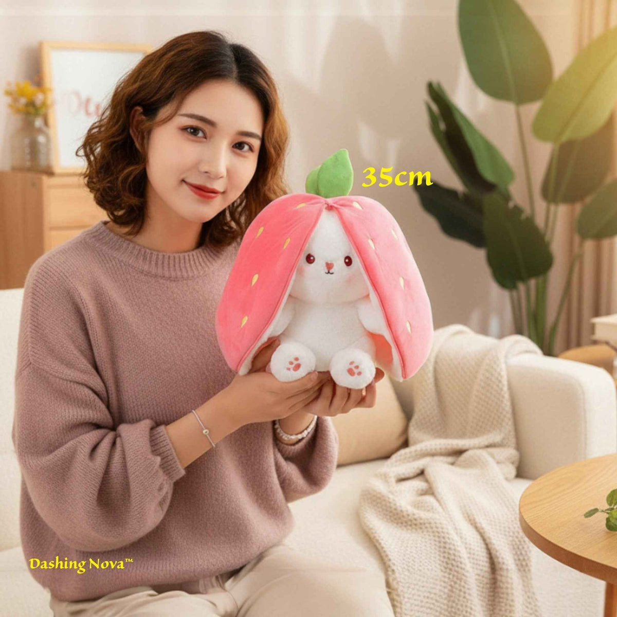 Strawberry Surprise Bunny Plush