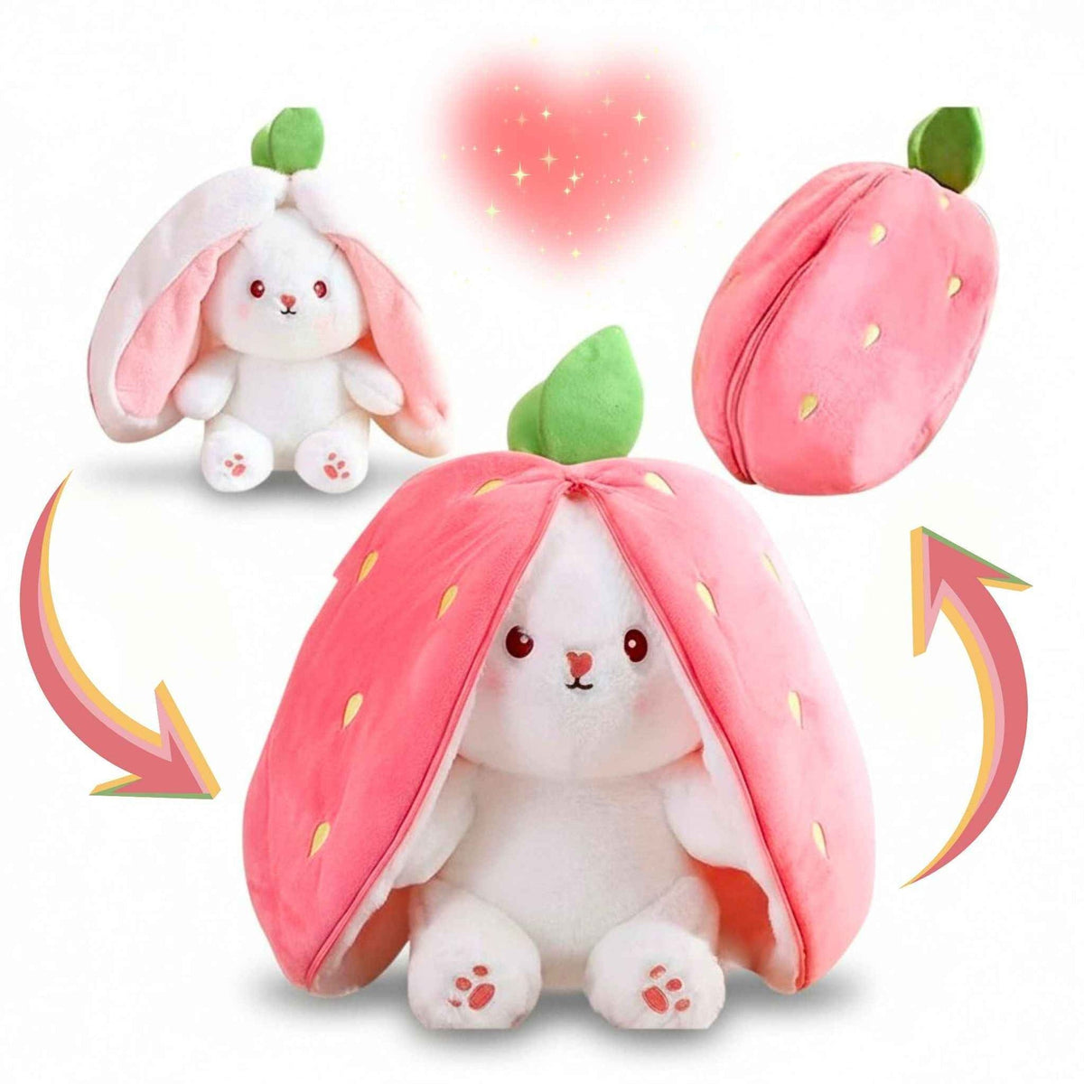 Strawberry Surprise Bunny Plush