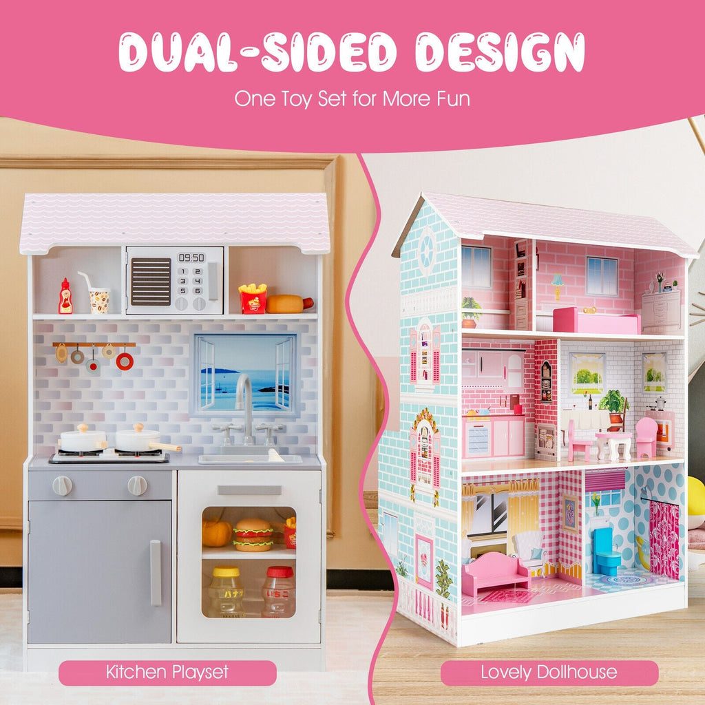 Little Chef 2-in-1 Kitchen & Dollhouse