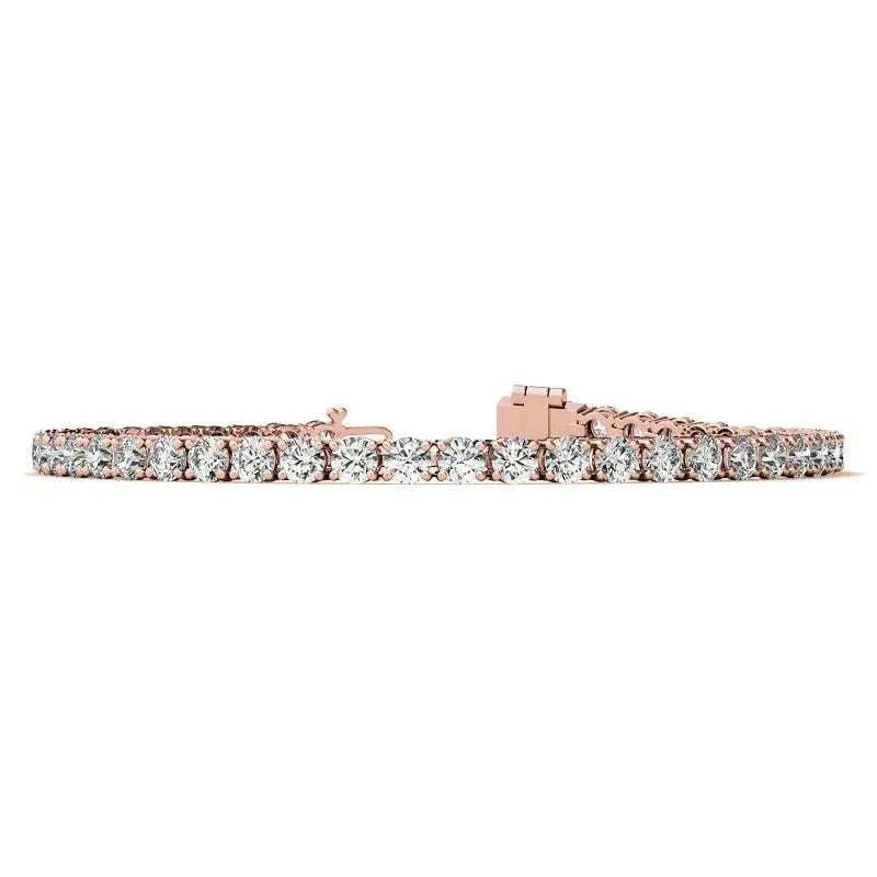 Set of Three 6ctw Created Moissanite Tennis Bracelets – 3mm Stones – 14K Gold Overlay in White, Yellow & Rose Gold - Maven Couture IncBracelets