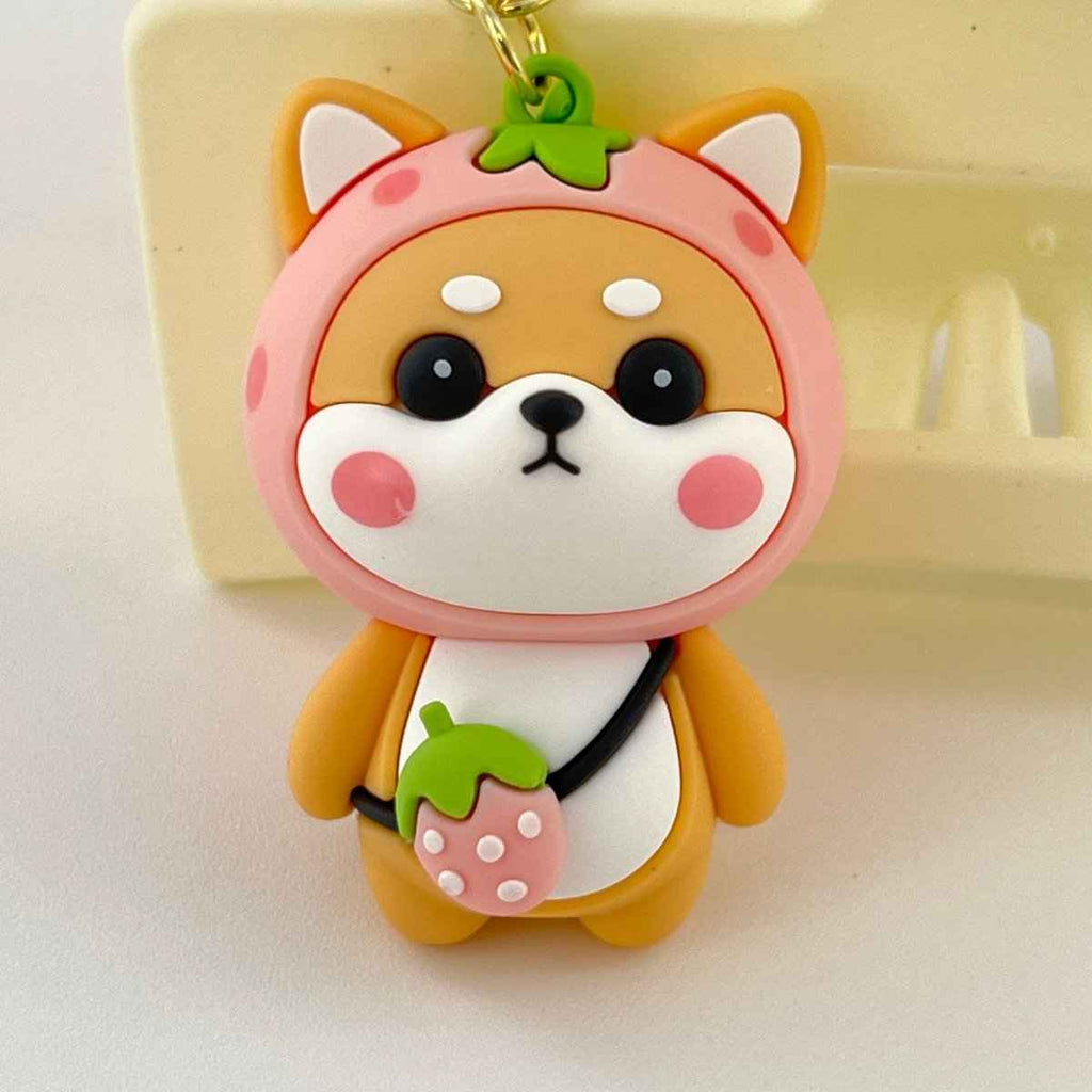 Strawberry Shiba Keychain — product photo 5 of 11