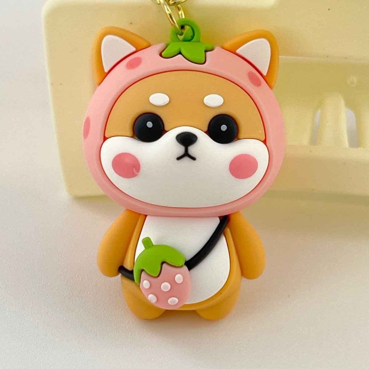 Strawberry Shiba Keychain — product photo 5 of 11