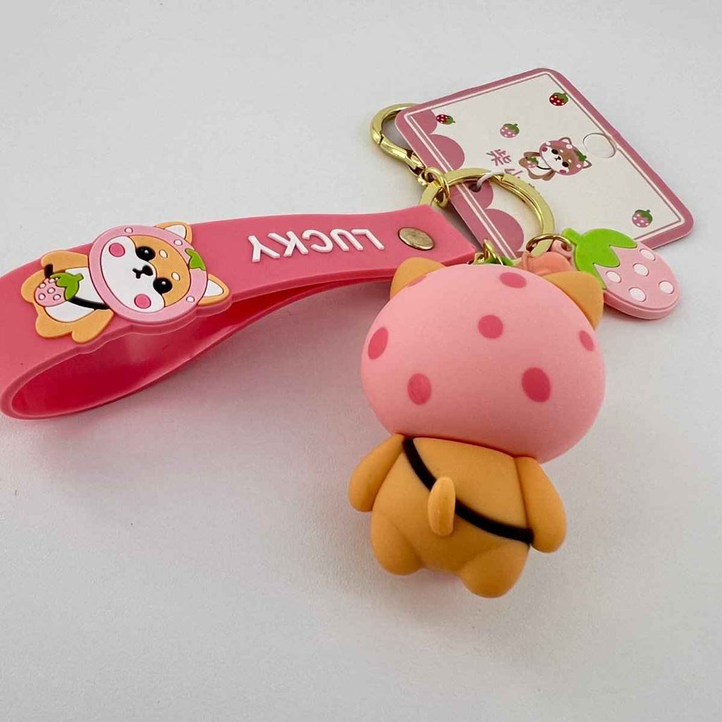 Strawberry Shiba Keychain — product photo 7 of 11