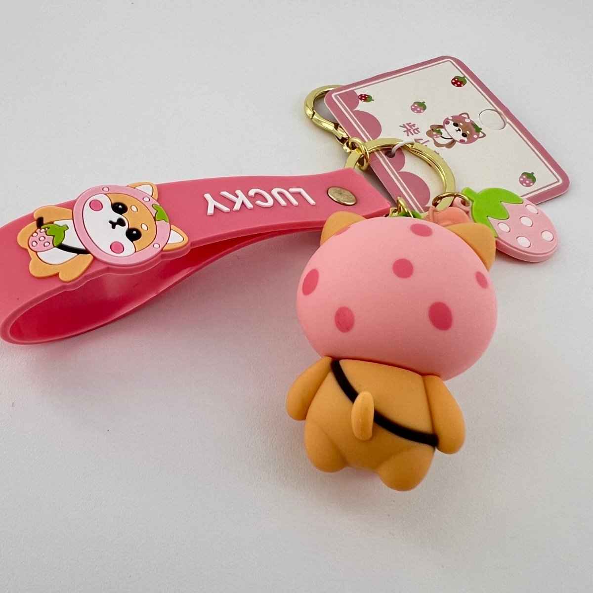 Strawberry Shiba Keychain — product photo 7 of 11