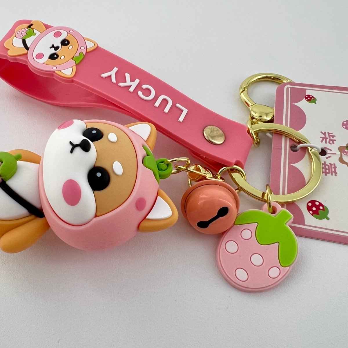 Strawberry Shiba Keychain — product photo 8 of 11