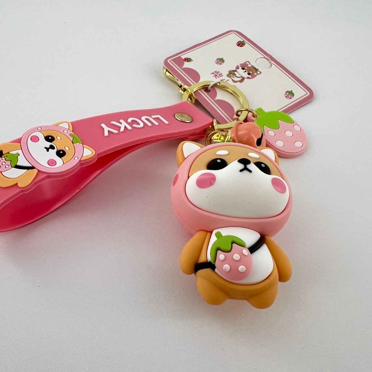 Strawberry Shiba Keychain — product photo 9 of 11