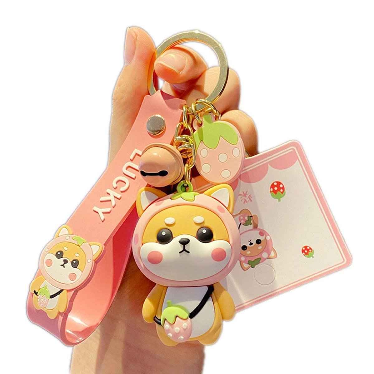 Strawberry Shiba Keychain — product photo 1 of 11