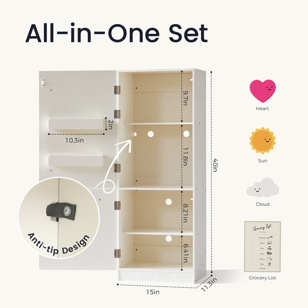 Tiny Land Wooden Play Kitchen Fridge — product image 10 of 10