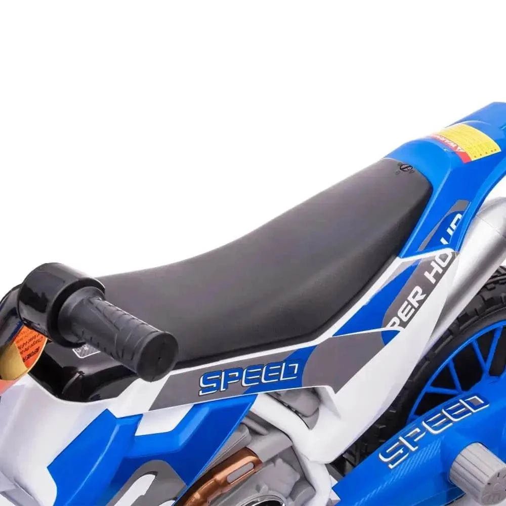 TOBBI 12V Electric Kids Ride-On Dirt Bike with Training Wheels — product photo 6 of 8