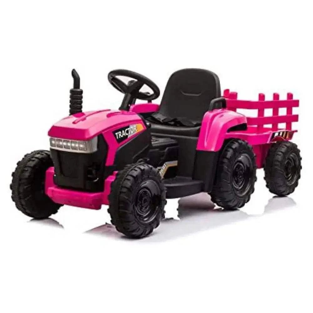 TOBBI 12V Electric Kids Ride-On Tractor with Trailer — product photo 8 of 10