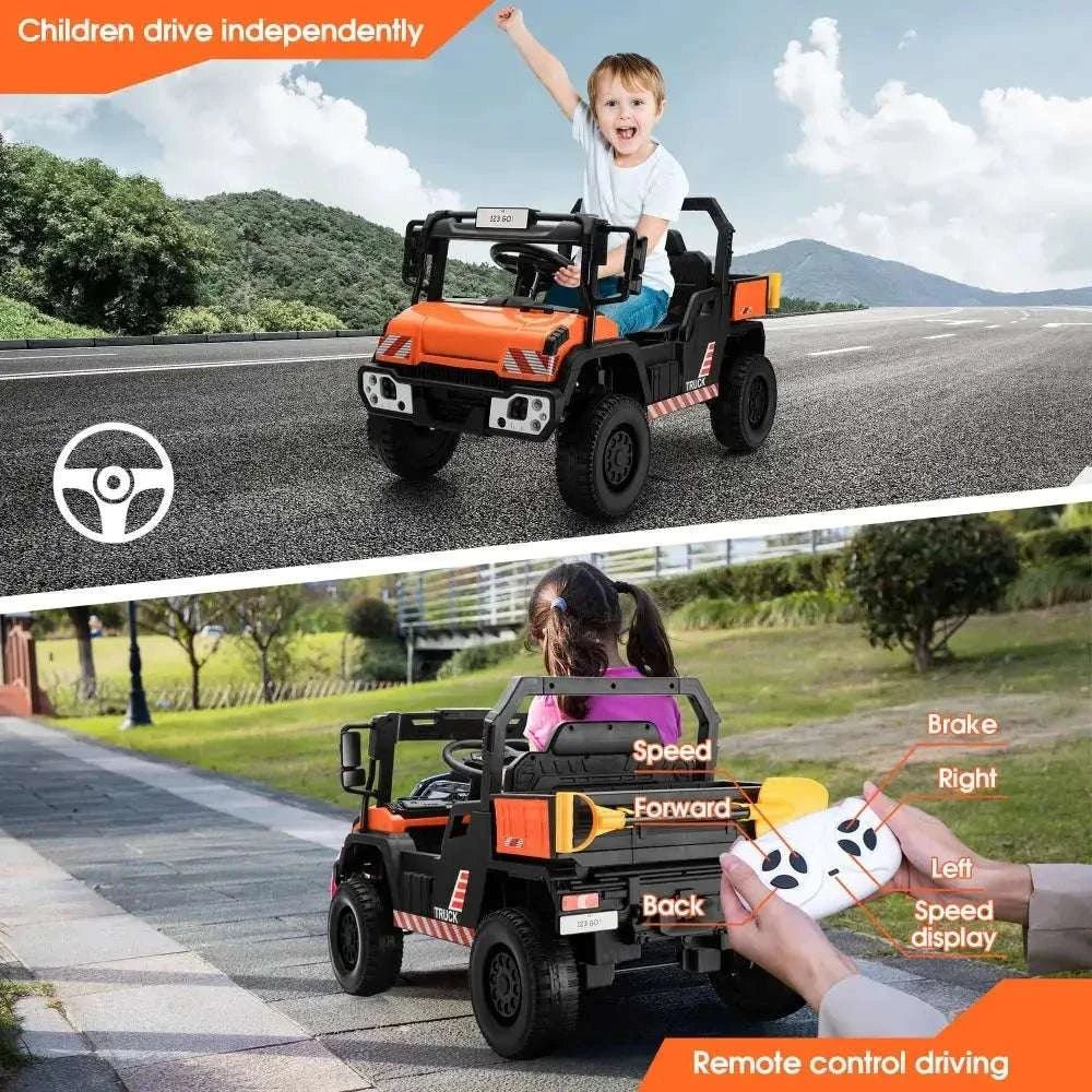 TOBBI 12V Kids Electric Dump Truck Ride-On Car — product photo 5 of 8
