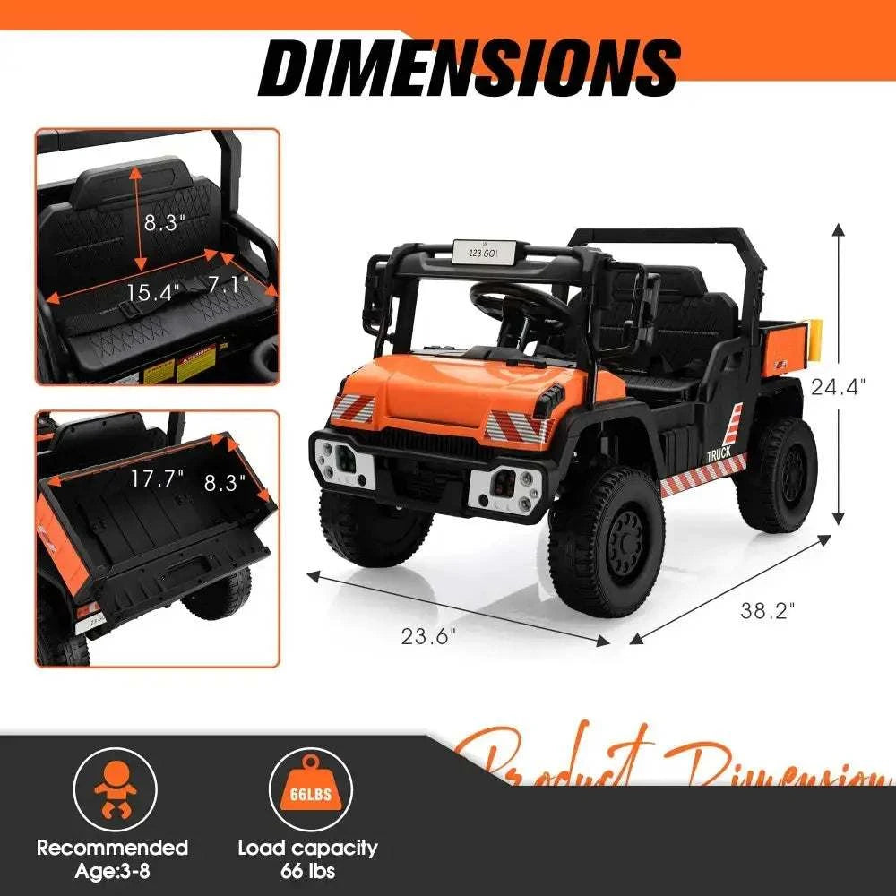 TOBBI 12V Kids Electric Dump Truck Ride-On Car — product photo 4 of 8