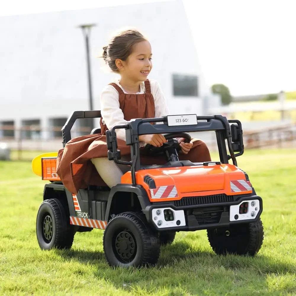 TOBBI 12V Kids Electric Dump Truck Ride-On Car — product photo 1 of 8