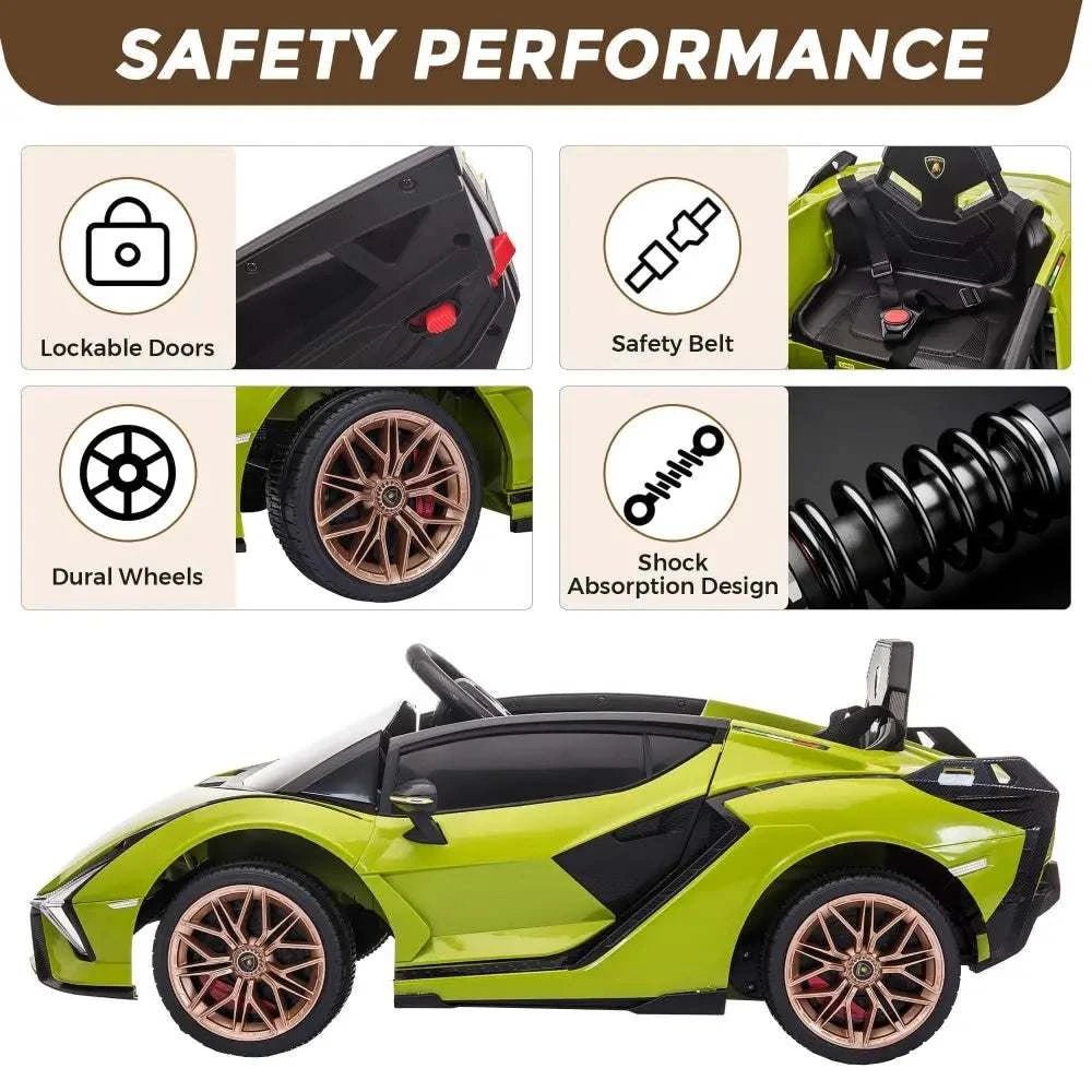 TOBBI 12V Licensed Lamborghini Sian Electric Kids Ride On Car - Maven Couture IncElectric Riding Vehicles