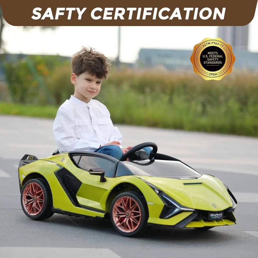 TOBBI 12V Licensed Lamborghini Sian Electric Kids Ride On Car - Maven Couture IncElectric Riding Vehicles