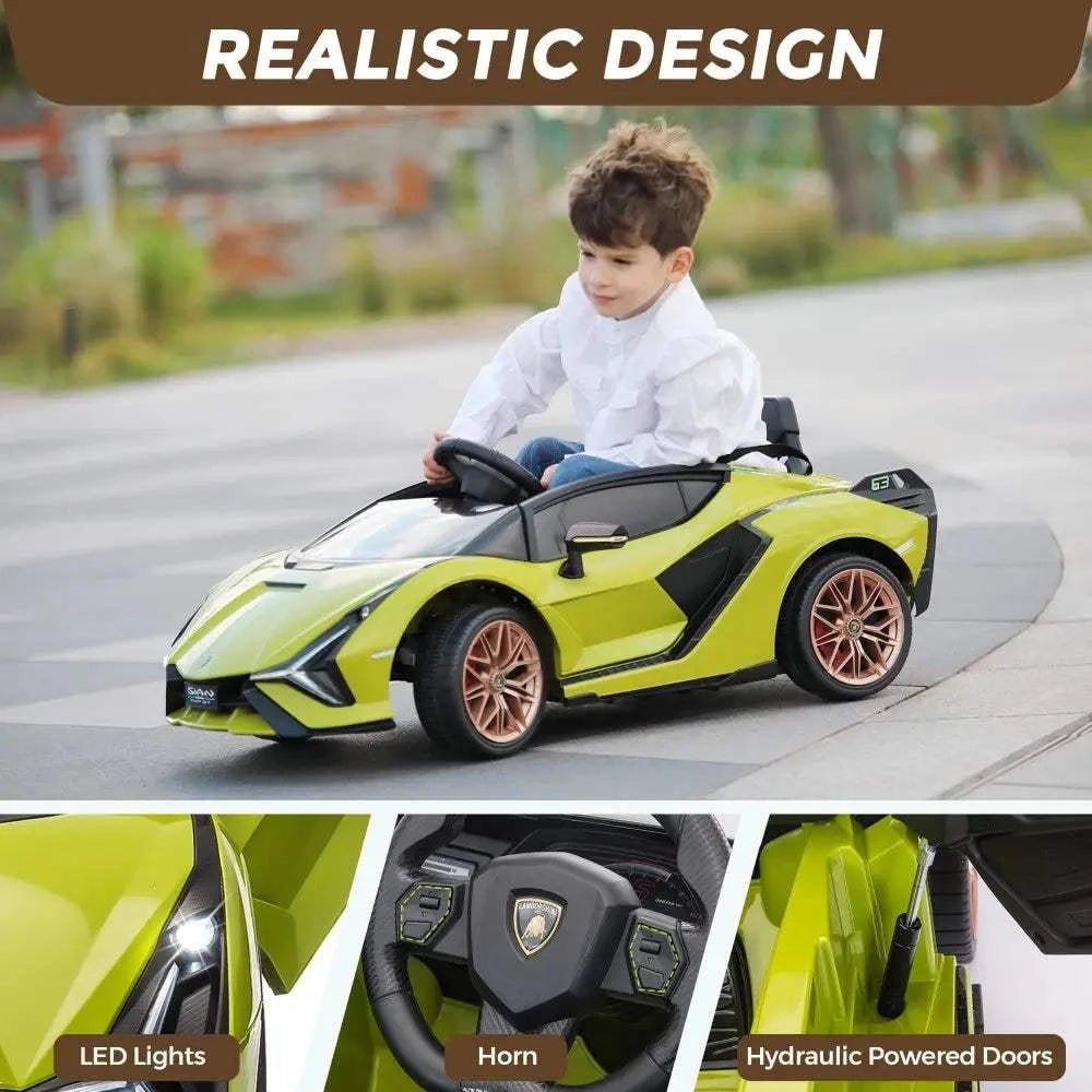 TOBBI 12V Licensed Lamborghini Sian Electric Kids Ride On Car - Maven Couture IncElectric Riding Vehicles