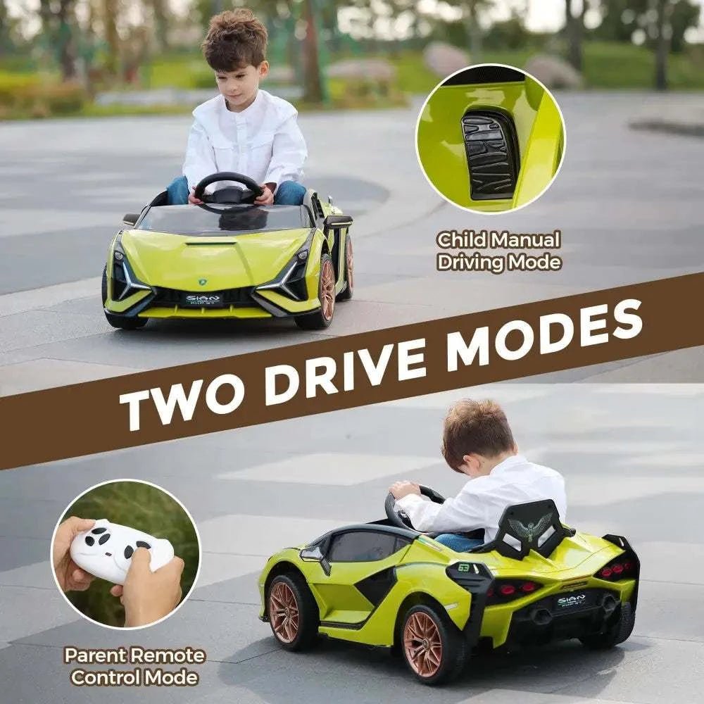 TOBBI 12V Licensed Lamborghini Sian Electric Kids Ride On Car - Maven Couture IncElectric Riding Vehicles