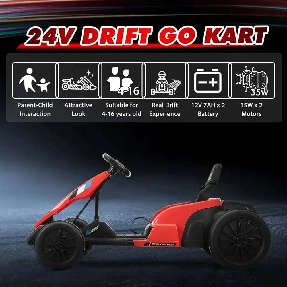 TOBBI 24V Electric Kids Drift Go Kart — product photo 8 of 10
