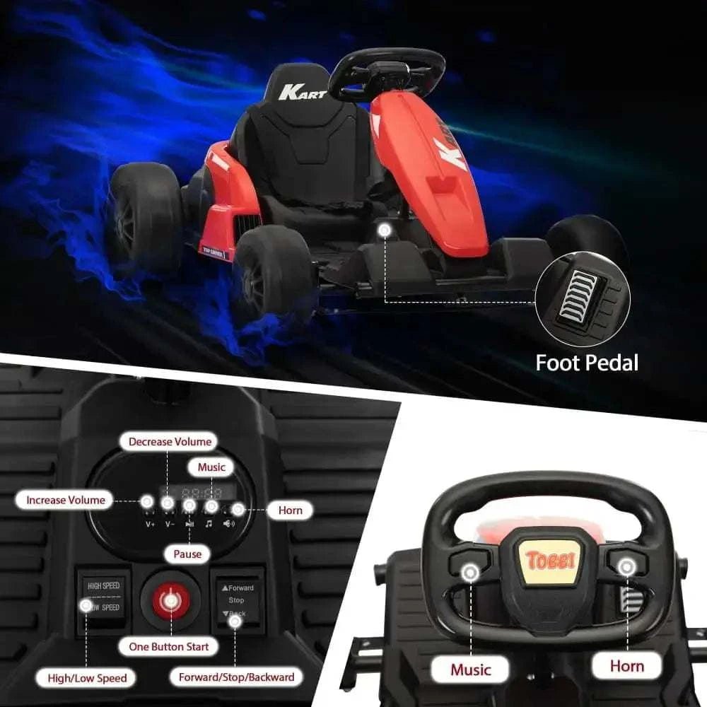 TOBBI 24V Electric Kids Drift Go Kart — product photo 6 of 10