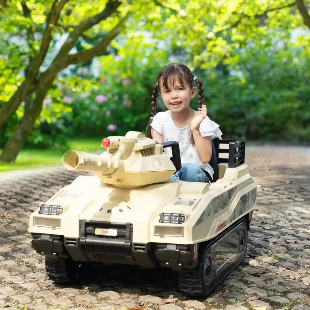 TOBBI 24V Electric Kids Ride-On Tank Car — product photo 1 of 8