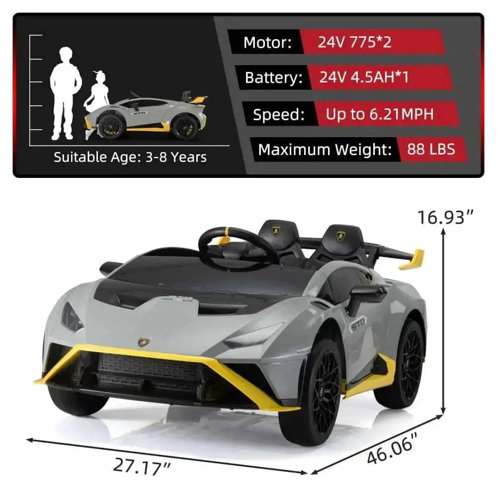 TOBBI 24V Licensed Lamborghini sto Electric Kids Ride On Car - Maven Couture IncElectric Riding Vehicles