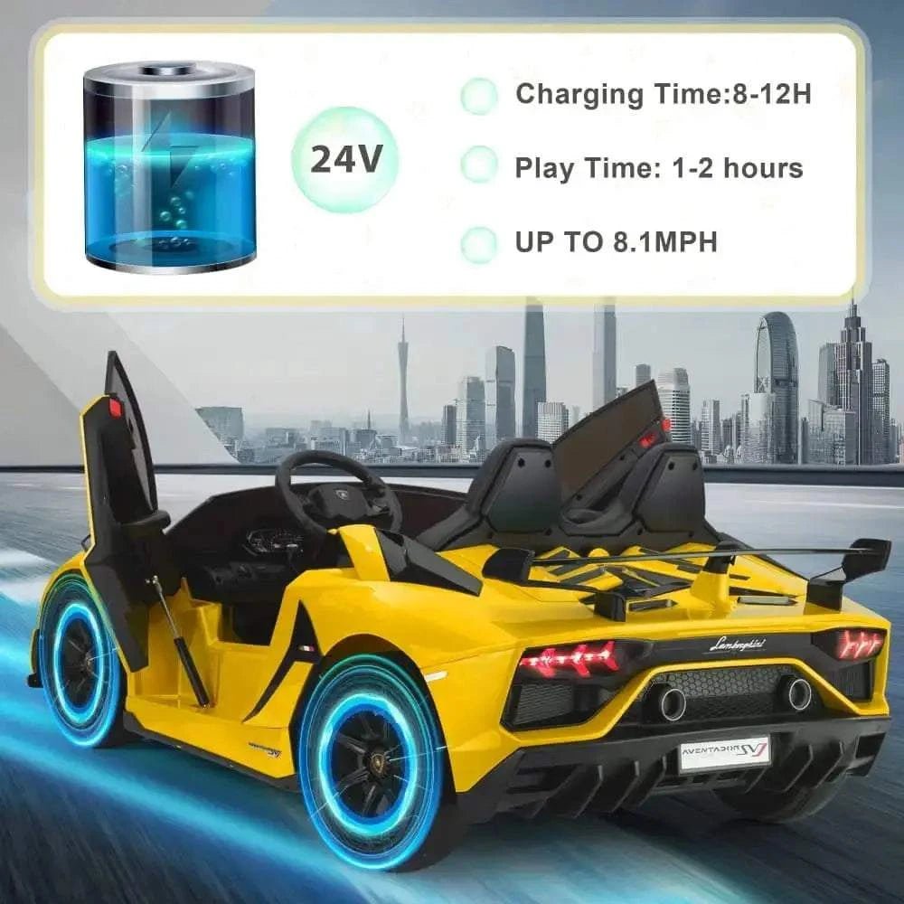 TOBBI 24V Licensed Lamborghini SVJ 2-Seater Electric Kids Ride On Drift Car - Maven Couture IncElectric Riding Vehicles
