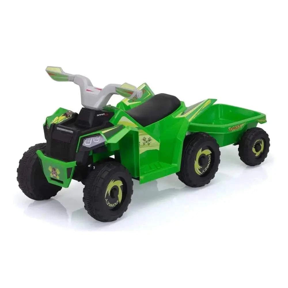 TOBBI 6V Electric Kids Ride-On ATV with Trailer — product photo 2 of 8